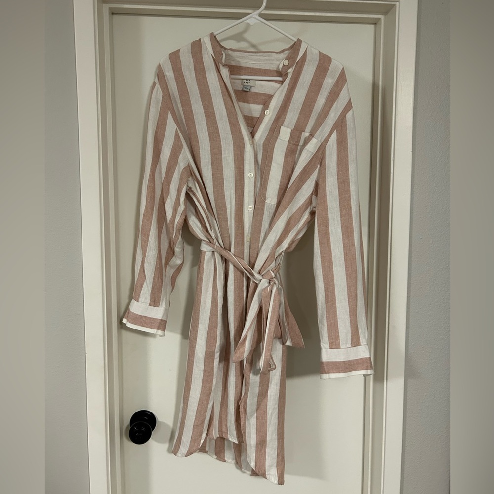 Striped Linen dress, a new day brand from target, size small